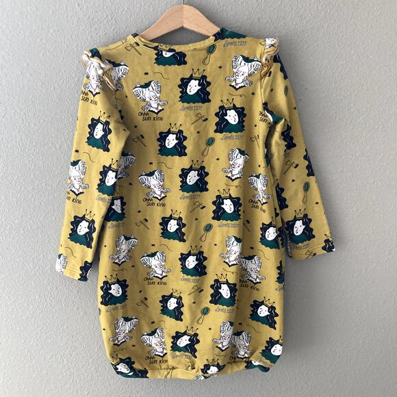 Raspberry Republic Sacrebleu Sun King Ruffle Dress - 5-7Y 116/122 - Picture 7 of 10